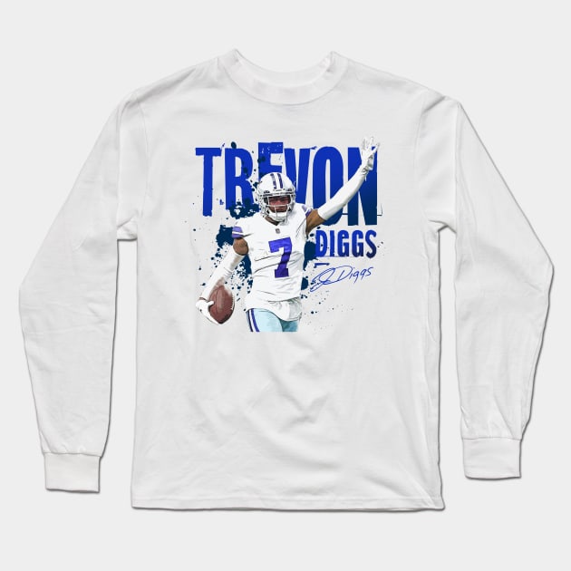 Trevon Diggs Long Sleeve T-Shirt by Juantamad